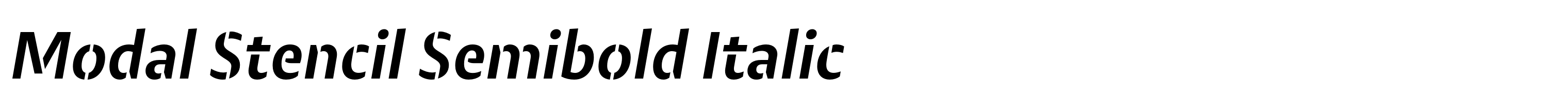 Modal Stencil Semibold Italic